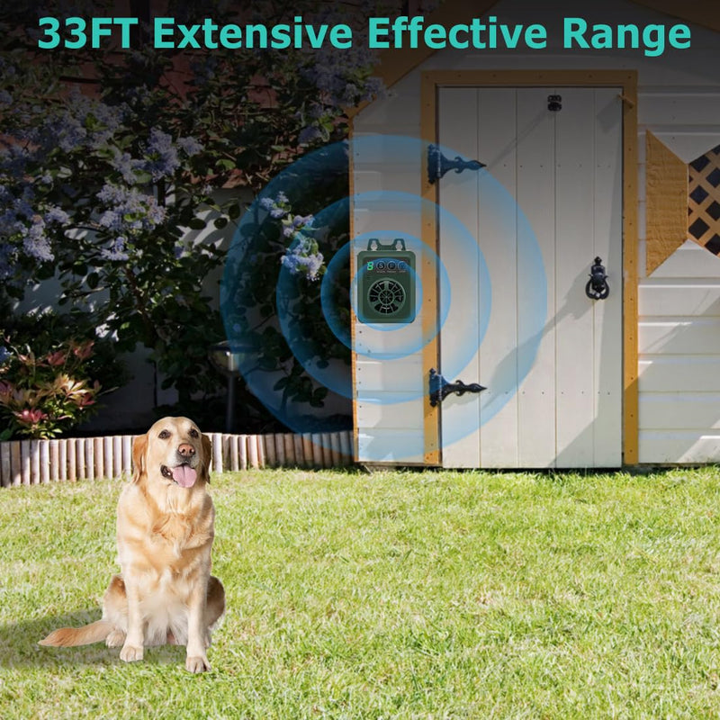Anti Barking Device, Ultrasonic Dog Bark Deterrent Devices with 4 Sensitivity & Modes, Up to 33ft Range, Barks No More Dog Training Device, Rechargeable Dog Barking Control Devices for Indoor Outdoor