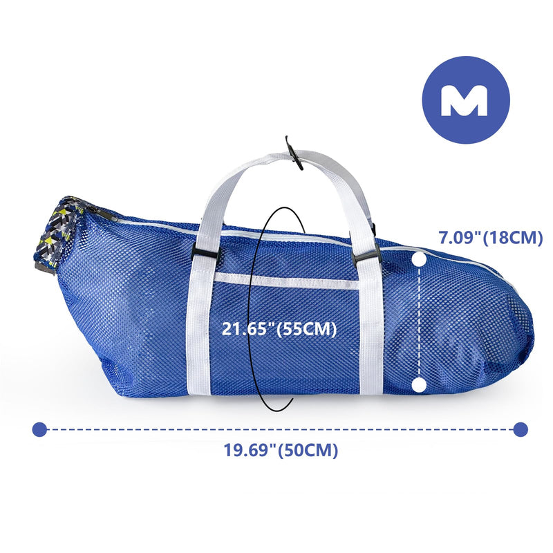Cinf Cat Bathing Bag(Free Muzzle) Breathable Mesh Anti Scratch Adjustable Cat Grooming Bag for Nail Trimming, Bathing Soft Cat Washing Bag(Blue) M M-Drama Cat Blue