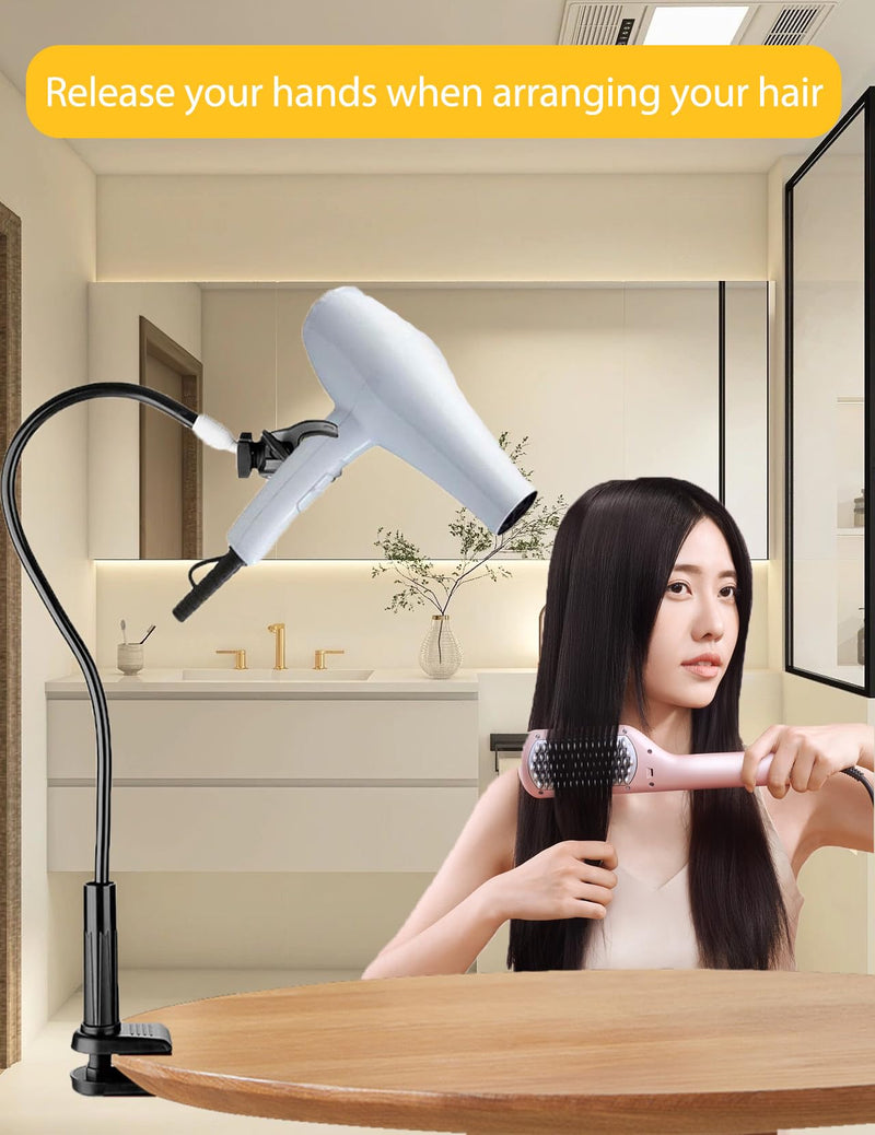 Dog Hair Dryer Holder, Convenient Stable, Hands Free hair dryer stand, 360 Degree Rotating, Adjustable Hair Dryer Clamp Mount for Dog Cat Grooming Table Countertop - PawsPlanet Australia