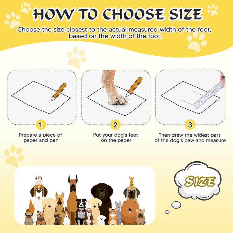 Dog Shoes for Large Dogs, 360°Anti Slip Medium Dog Boots & Paw Protectors Winter Snowy, Waterproof 4Pcs Dog Booties with Reflective Strips (Size 3: 1.97''x2.48''(W*L), Black) Size 3: 1.97''x2.48''(W*L) - PawsPlanet Australia