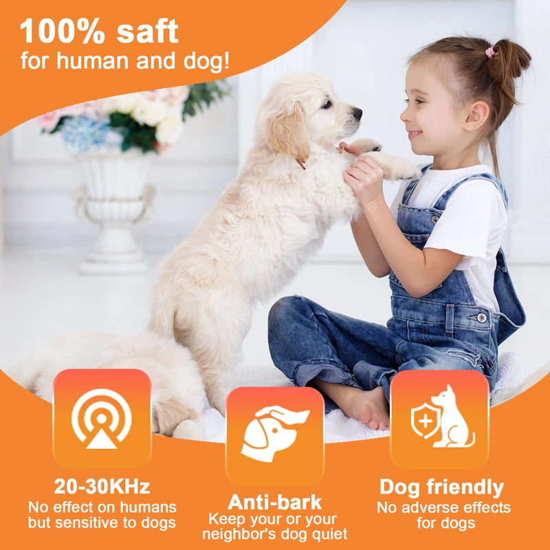 Dog Bark Deterrent Device,Ultrasonic Anti-Barking Devices with Sonic Emitters,Up to 15Ft Long Range & Rechargeable Bark Control,Safe for Dogs Training,Indoor & Outdoor(Black) Black - PawsPlanet Australia