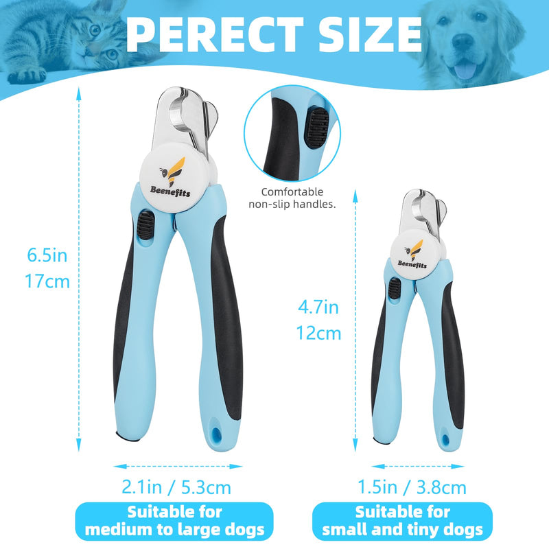 Large Dog Nail clippers with Sharp Stainless Steel Blade for Smooth Cutting, Ergonomic TPE Handle Special Baffle to Avoid Flying Nail Fragments, Hidden Nail File (Large/Medium) Large/Medium - PawsPlanet Australia