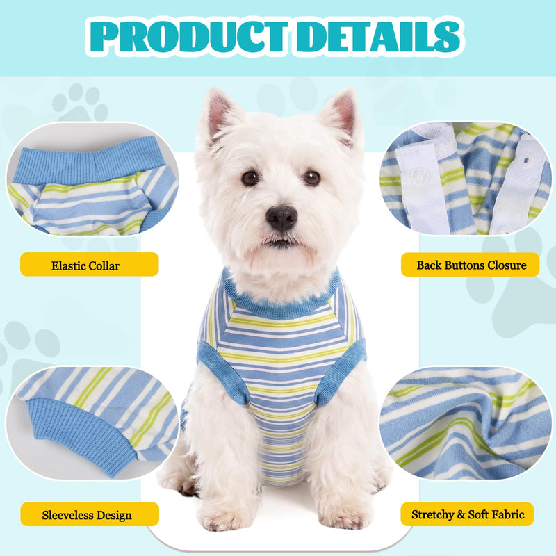 FEimaX Dog Surgery Recovery Suit, Puppy Surgical Bodysuit After Surgery for Female Male Dogs Recovery Suits Cone E-Collar Alternative Dog Onesie Pet Shirt for Small Medium Dogs Cats (L, Blue) L