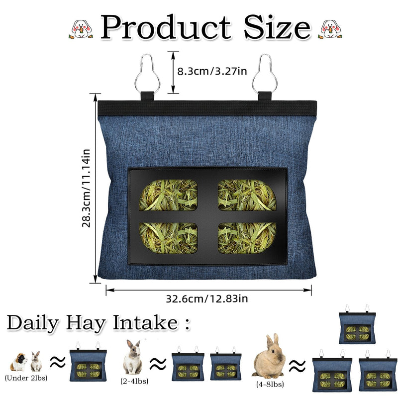 Rabbit Hay Feeder Bag,Guinea Pig Hay Feeder,Bunny Hay Feeder Bag,4 Holes Fabric Hanging Hay Feeder Bag for Small Animal,Hay Feeder Rabbit for Guinea Pig Hay Bag. - PawsPlanet Australia
