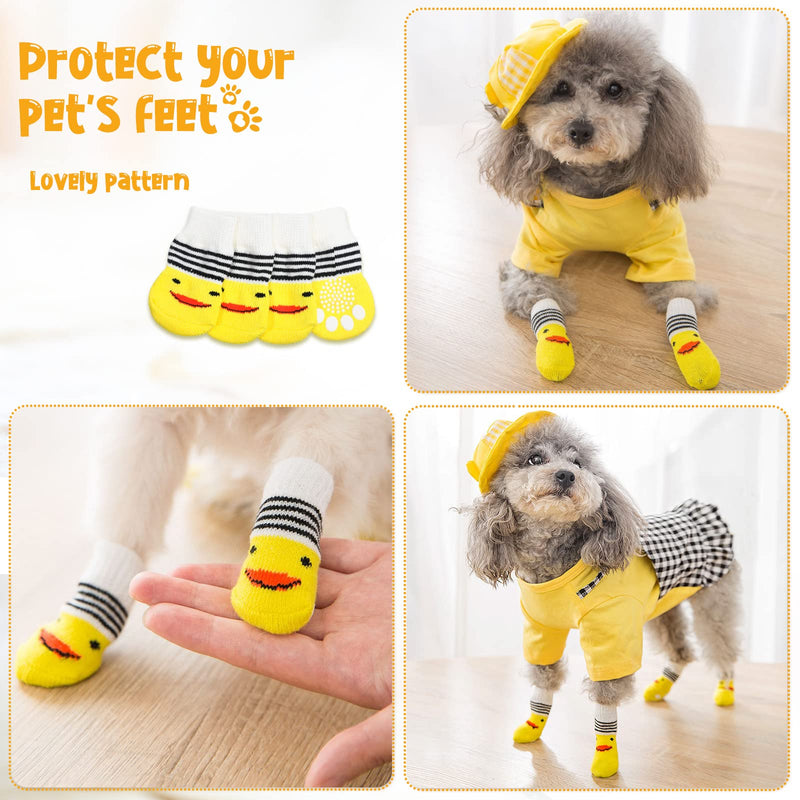 24 Pieces Anti Slip Dog Socks Small Cat Puppy Paw Protector Socks Pet Doggie Socks Grip Knit Socks with Better, Pet Paw Protector Traction for Small Medium Pet Dog Indoor on Hardwood Floor Wear - PawsPlanet Australia