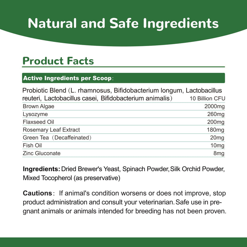 Dog Teeth Cleaning Powder, Dental Powder for Dogs Teeth Tartar Remove & Plaque Off, Fresh Breath for Dogs with Natural Plants Blend, Enzymes and Postbiotics, 300g - PawsPlanet Australia
