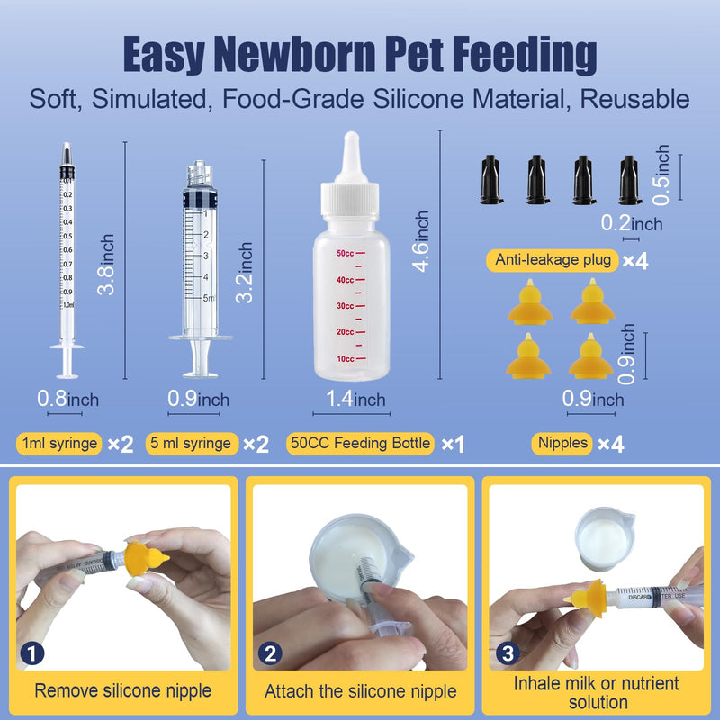 Puppy Kitten Whelping Kit, Whelping Kit with Feeding Nipple Bottle Stethoscope Scissors Cord Clamps Aspirator etc Full kit 23 - PawsPlanet Australia