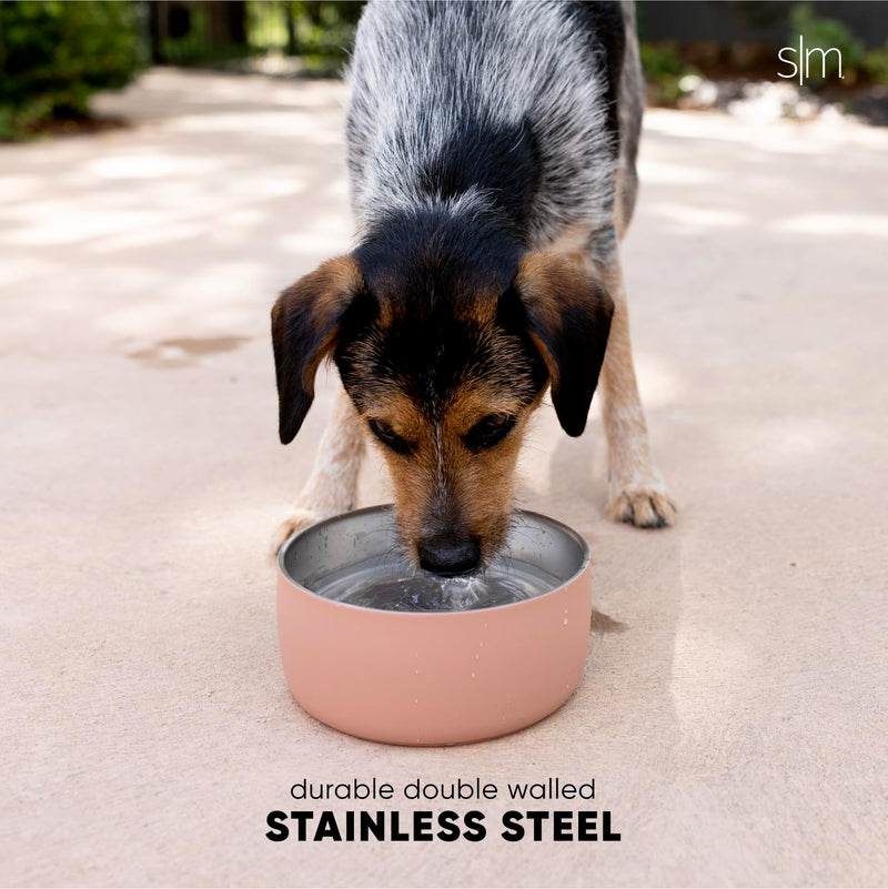 Simple Modern Stainless Steel Pet Water Bowl for Dogs & Cats | Insulated Stainless Steel Food Bowls for Dog Cat | No Tip No Slip BPA Free | Bentley Collection | Medium (4 Cups) | Sea Glass Sage -Sea Glass Sage 4 Cups - PawsPlanet Australia