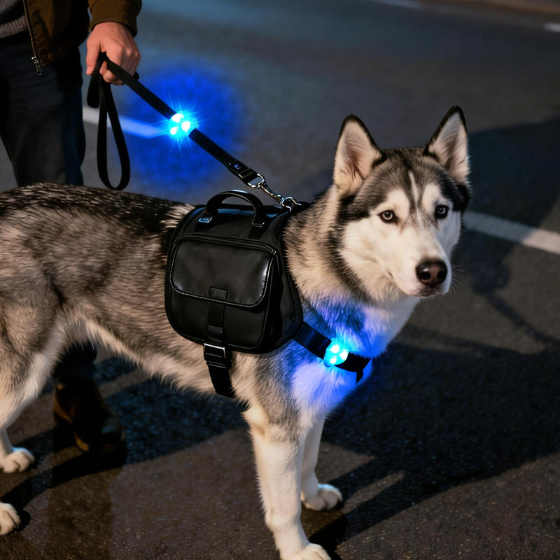 LaRoo LED Dog Collar Light - Waterproof Clip-On 3 Modes, High Visibility for Night Walking/Camping, Pet Safety Light for Small/Medium/Large Dogs (Blue) Blue-A - PawsPlanet Australia