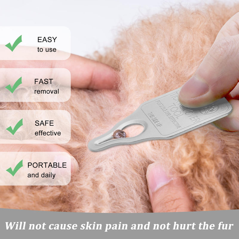 Tick Remover Tool Portable with Tick Removal Tweezers Suitable for Pet and Humans, Safe and Reliable, Quick Highly Effective, Pain-Free, Essential Tick Remover Key Tools for Outdoor Activities-3 Pack Red－Blue－Silver - PawsPlanet Australia