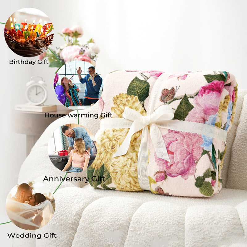 Funny Dog with Sunglasses Blanket, Playful Pet Group Illustration Lightweight Flannel Throw 50×60 for Couch Sofa Bed, Bright Cheerful Home Decor, Unique Gifts for Dog Lovers Adults Teens Girl 60x50 Inch - PawsPlanet Australia