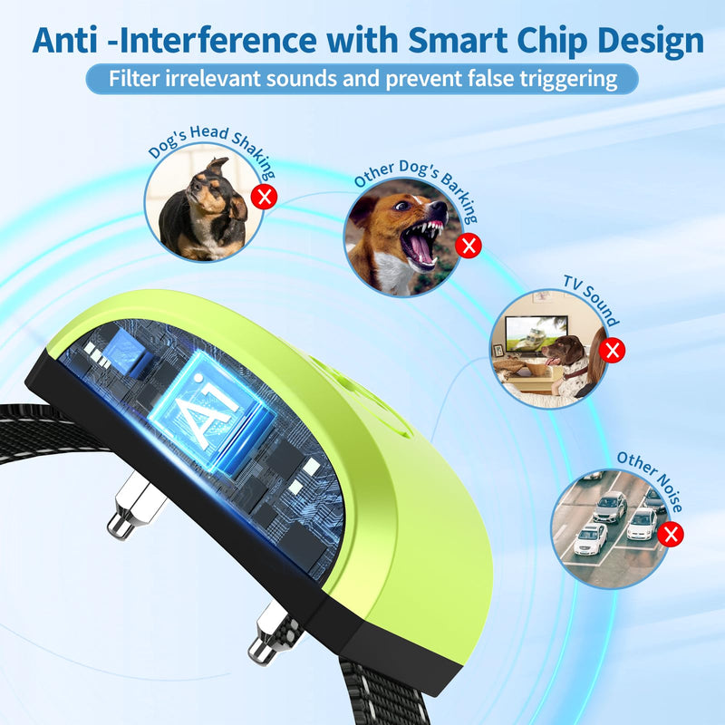 Dog Bark Collar for Medium Large Dogs, Automatic Bark Device with Rechargeable Barking Collar with 8 Adjustable Sensitivity, 4 Training Modes Adjustable Anti Barking for Large Dogs 15-120lbs, Gold Double Paw - PawsPlanet Australia