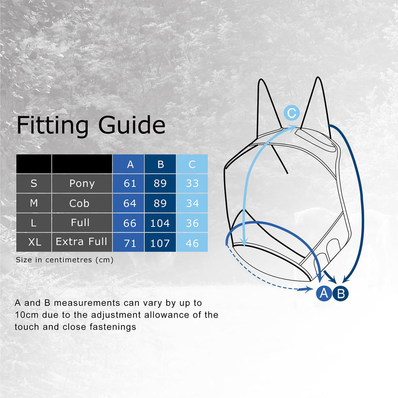 Harrison Howard CareMaster Pro Luminous Horse Fly Mask Standard with Ears UV Protection for Horse Summer Mint Full Size Full (Large) - PawsPlanet Australia