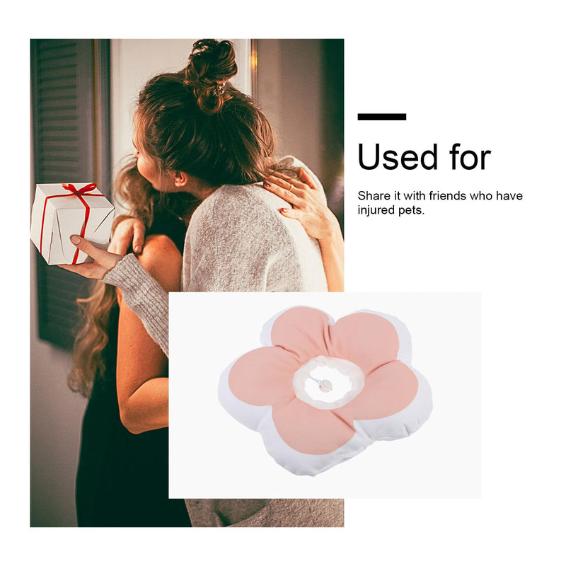 Mikikit Floral Neck Brace for Cats Soft PP Cotton Material Prevents Licking and Scratching for Recovery Time After Surgery