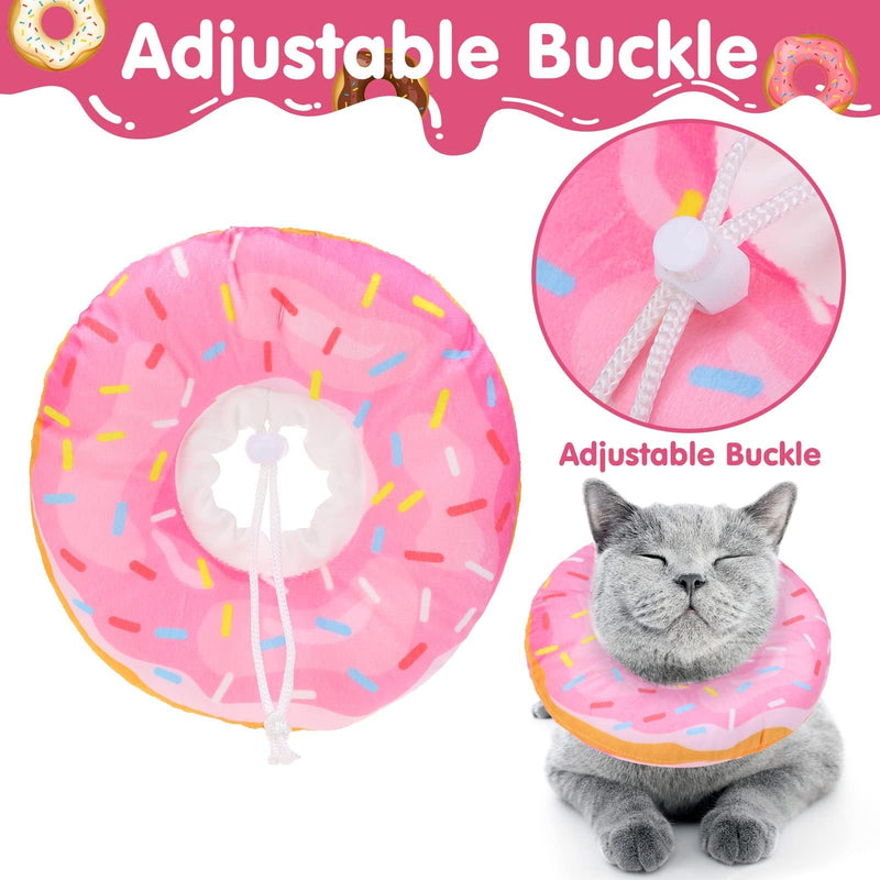 BINGPET Cat Cone Collar Soft,Donut Cat Small Dog Recovery Collar,Wound Healing Protective Cone Surgery Elizabethan Collars,Adjustable Protective Pet Cat Cones After Surgery for Kittens &Small Pets Light Pink Small(Neck:5"-8.6") - PawsPlanet Australia