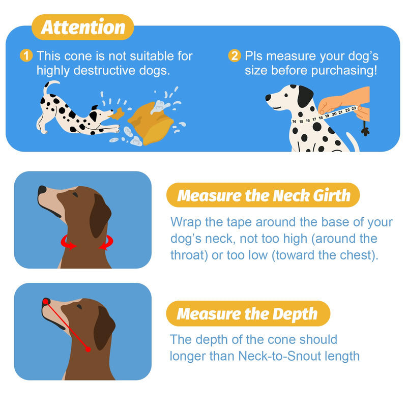 Dog Cone Collar After Surgery to Stop Licking: Soft Grid Recovery Collar with Detachable Pad, Elizabeth Cone Alternative for Large Medium, Small Dogs, Normal Eating and Drinking,XS Matte Black XS(Depth: 6.1in, Girth: 9.8-11.6in)