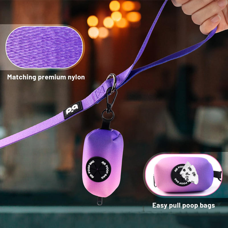 Dog Harness Collar Leash Combo,No Pull Adjustable Vest Cute for Small Puppy Medium Girl/Boy Pets with Poop Bag Holder(XSmall,Purple) XSmall Purple - PawsPlanet Australia