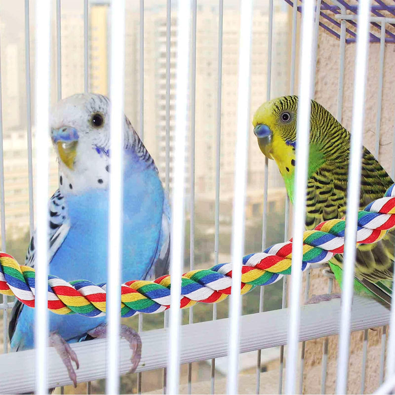 iplusmile Bird Rope Perches, Cages Birds Rope Cage Accessories for Parrots, Cockatiels, Parakeets, Budgie, 41.3inch Size 4 - PawsPlanet Australia