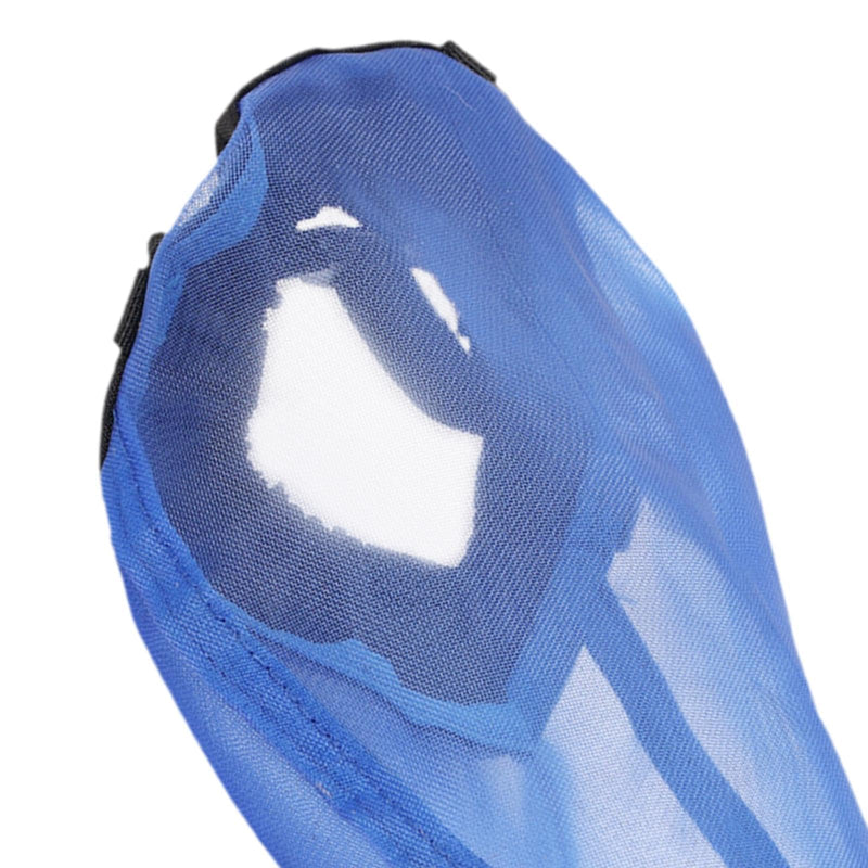 Foxtail Mask for Dogs, Dog Face Guard, Adjustable Head Net, Field Cover, Polyester, Blue, L