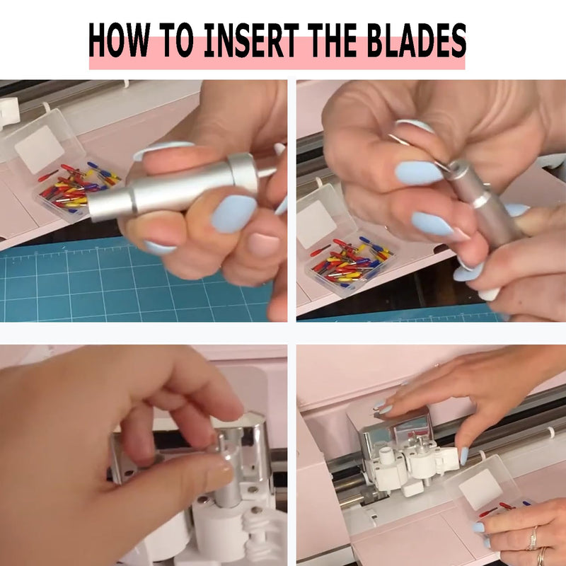 THANMAO 40 Pcs Replacement Blades Compatible with Explore Air 2/Air 3 /Maker/Maker 3/4 Cutting Machines - includ 10PCS Fine-Point Blades, 20PCS Standard Blaeds and 10PCS Deep Cutting Blades Multicolored 40 Pcs - PawsPlanet Australia