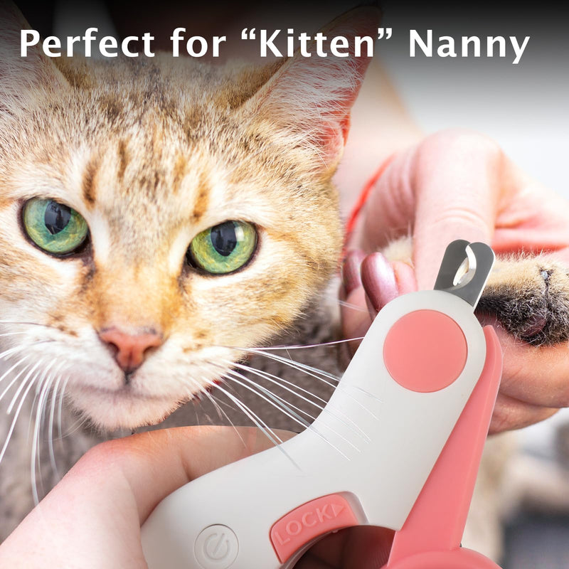 Small Animals Nail Clippers with LED Lights to Avoid Excessive Cutting and Razor Sharp Blades - Professional Claw Trimmer for Tiny Dog Cat Kitten Bunny Rabbit Bird Guinea Pigs Ferret Hamsters (Pink) Pink