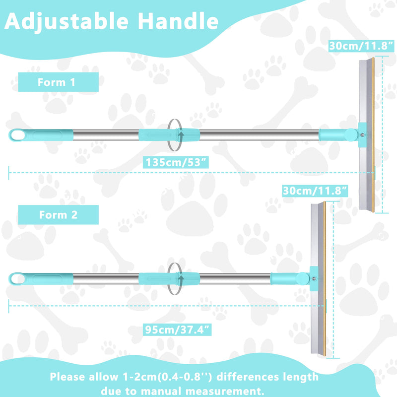 Reusable Carpet Rake for Pet Hair Removal,Long Handle Pet Hair Removal Tool,Carpet Rake Scraper, Adjustable Carpet Rake Pet Hair Remover for Couch, Rugs (Blue) Blue - PawsPlanet Australia