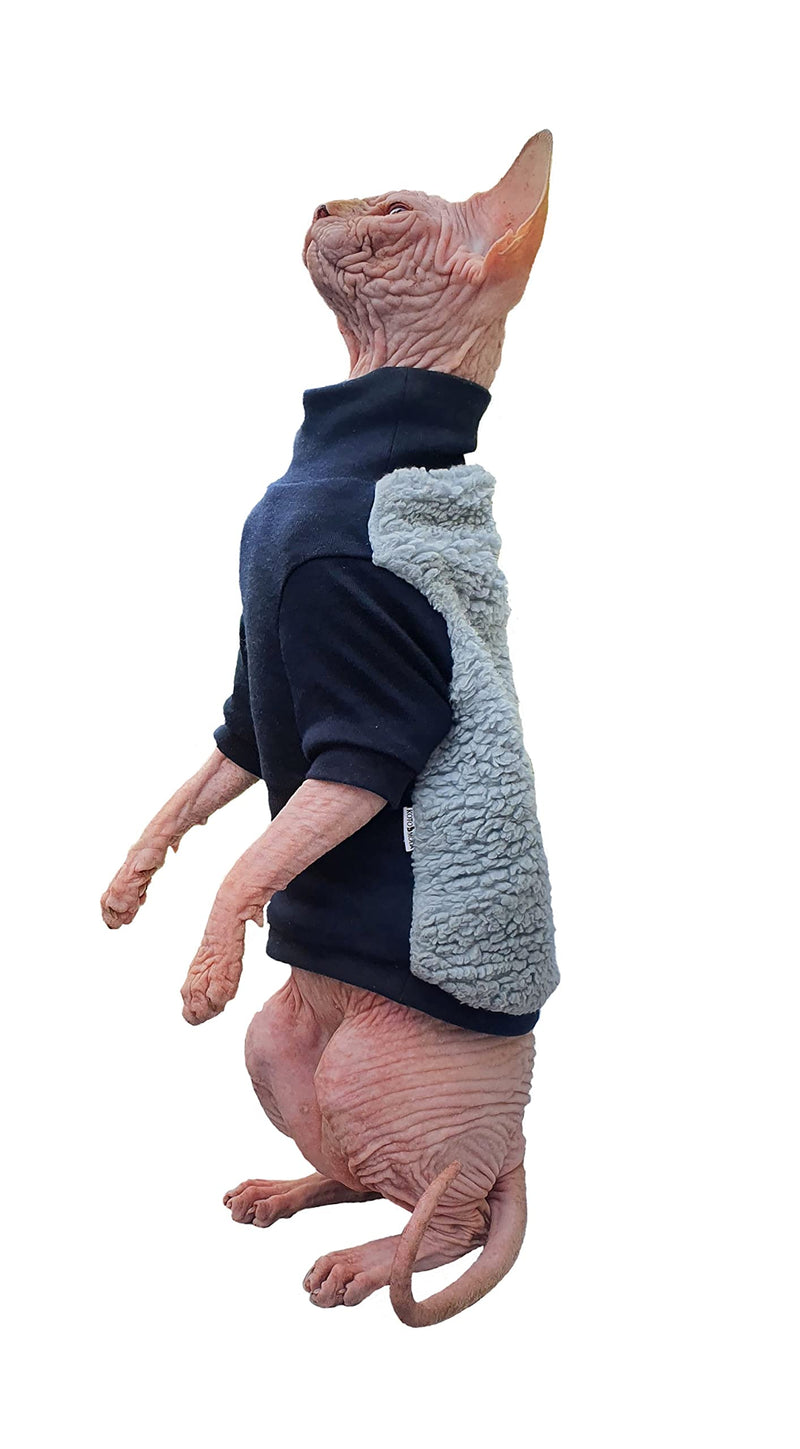 Hairless Cat's Cotton Stretch Sweater Winter Sweater Sport Chic for Sphynx Cat (Medium) Medium - PawsPlanet Australia