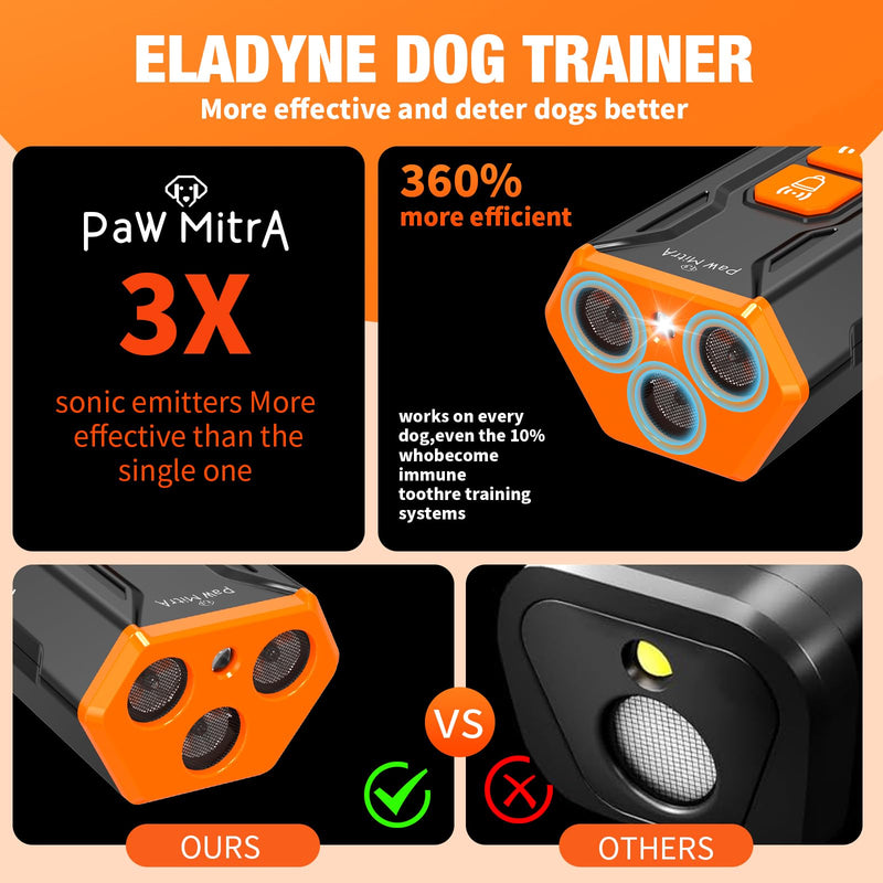 2025 Dog Bark Deterrent Device Rechargeable Ullasonic Anti-Barking Trainer Stops Barking & Bad Behavior 23FT Long-Range Safe for Dogs No Shock Press Button Instant Control Dog Training Indoor Outdoor - PawsPlanet Australia