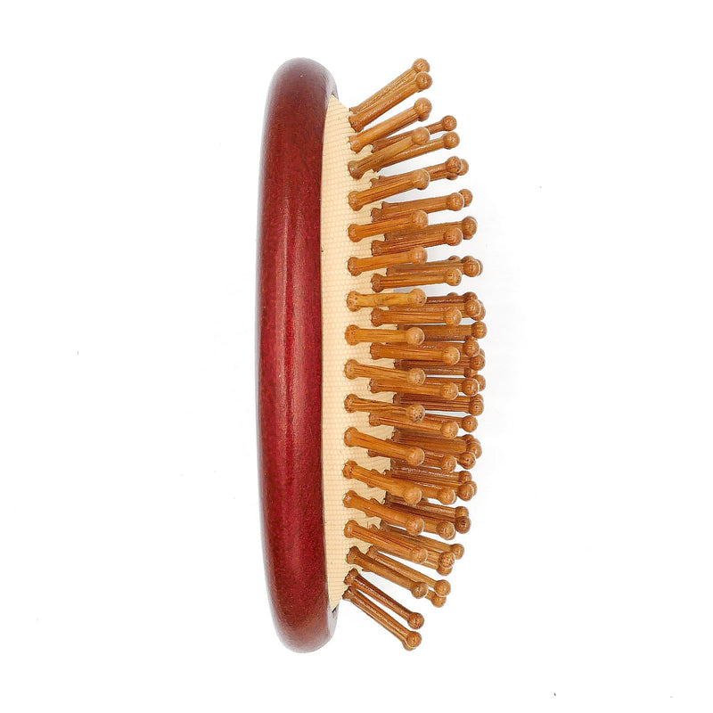 Bamboo Bristle Cushion Brush for Cat & Dog Hair - Bamboo Pet Scalp Massager - Kitty & Puppy Hair Grooming Brush Comb (Brown) cat and dog - PawsPlanet Australia