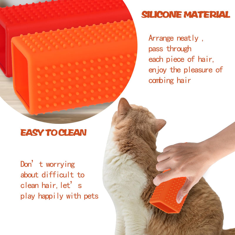 2pcs Pet Dog Cat Hair Remover,Pet Hair Removal Tool,Car Carpet Cleaner for Pet Hair,Dog Hair Remover for car，Interior, Furniture, Sofa orangered - PawsPlanet Australia