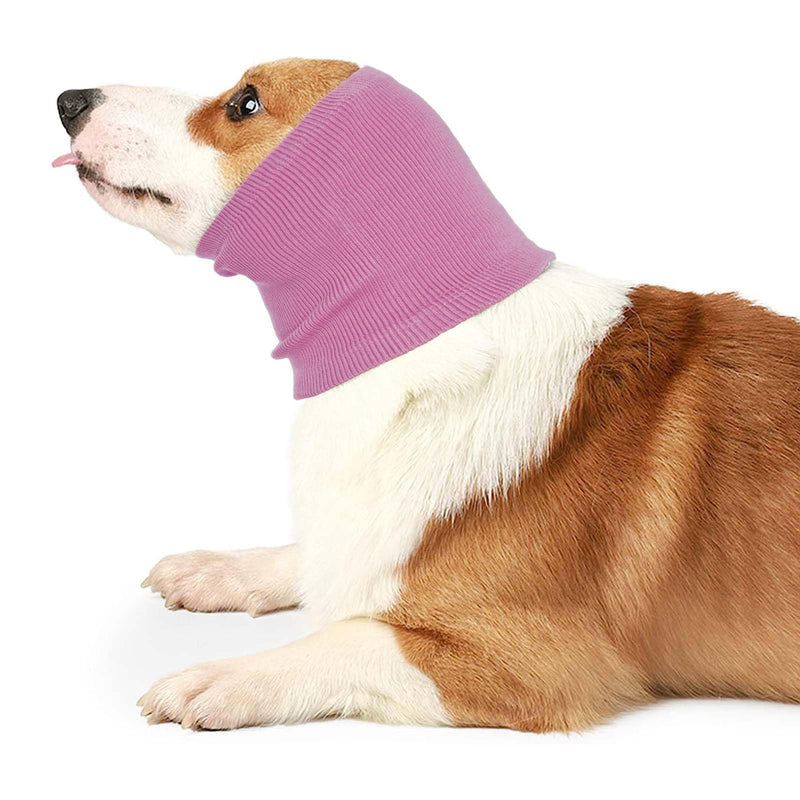 Nanaki Dog Hood No Flap Ear Wrap, Quiet Dog Headband Dog Head Cover No Shake Ear Wrap Dog, The Grooming and Force Drying Pet Ear Protector for Anxiety Relief Calming Dog Ear Covers for Noise Medium Pink - PawsPlanet Australia