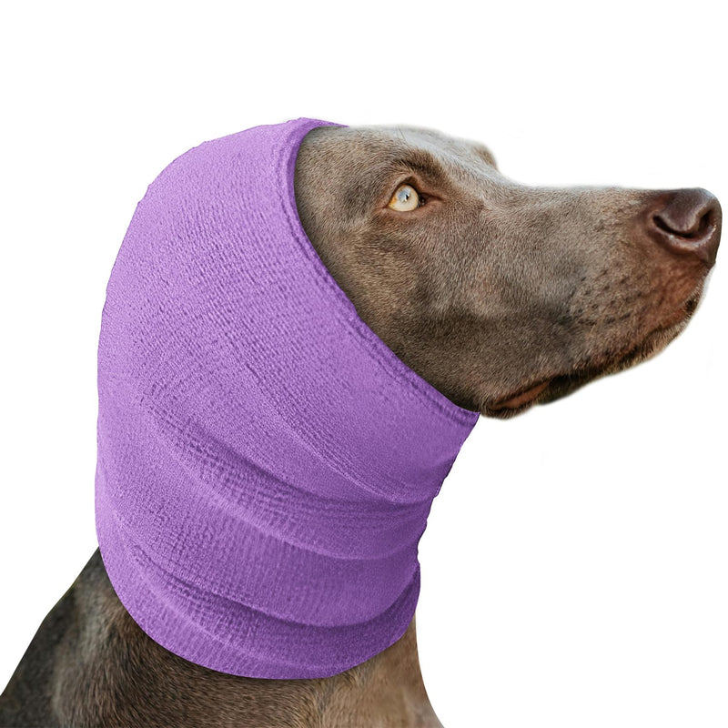 Voarge Pet Bandana, Dog Earmuffs for Dogs, Hearing Protection, for Dog Anxiety, Grooming, Earmuffs, Dog Ear Protection, Soothing L purple