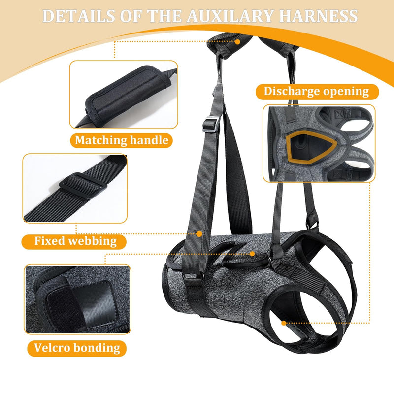 Dog Halter Harnesses, Adjustable Lift Hanress For Large Dogs, Dog Sling For Medium Dogs Hind Leg Support To Help Rehabilitate, Soft Padded Dog Support Harness For Elderly, Injured, Arthritic(X-Large) X-Large - PawsPlanet Australia