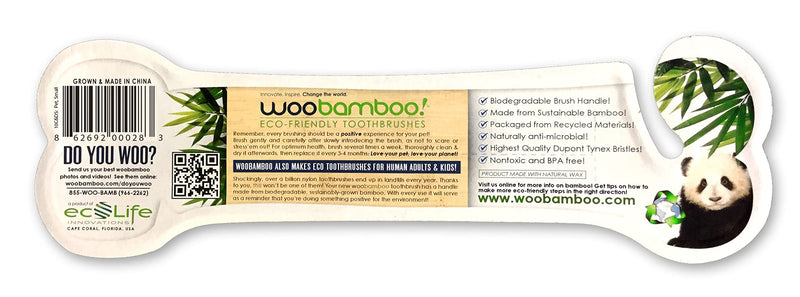 Woobamboo! Eco-Friendly Small Breed Dog and Cat Bamboo Toothbrush (Pack of 2) - PawsPlanet Australia