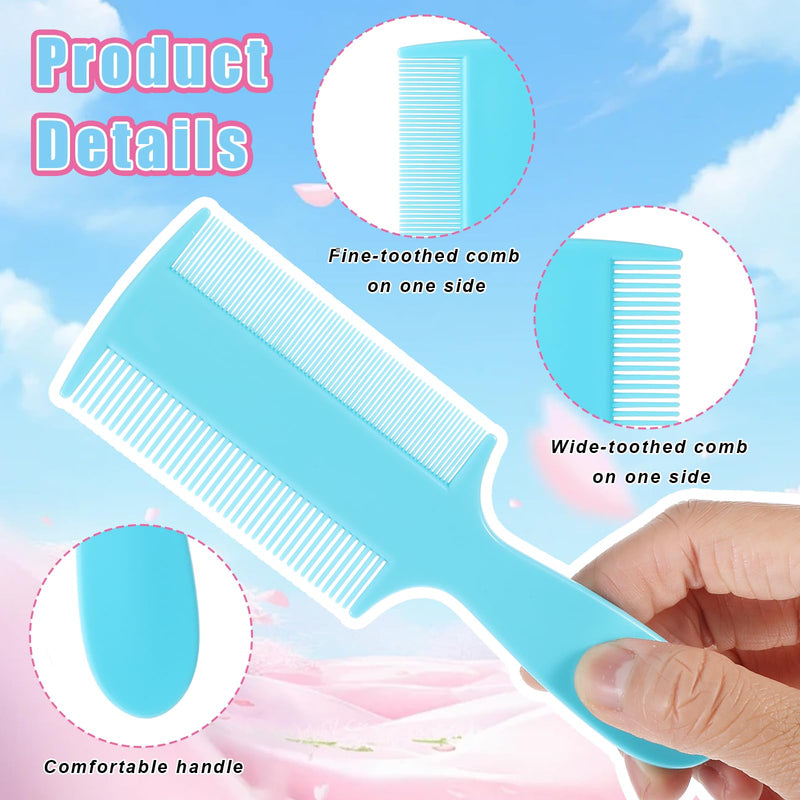 6pcs Double Sided Fine Tooth Lice Comb with Handle, Dandruff and Lice Pet Flea Comb for Newborn Babies Adults Pets Dogs Kitten Cats (Plastic, 6 Colors) - PawsPlanet Australia
