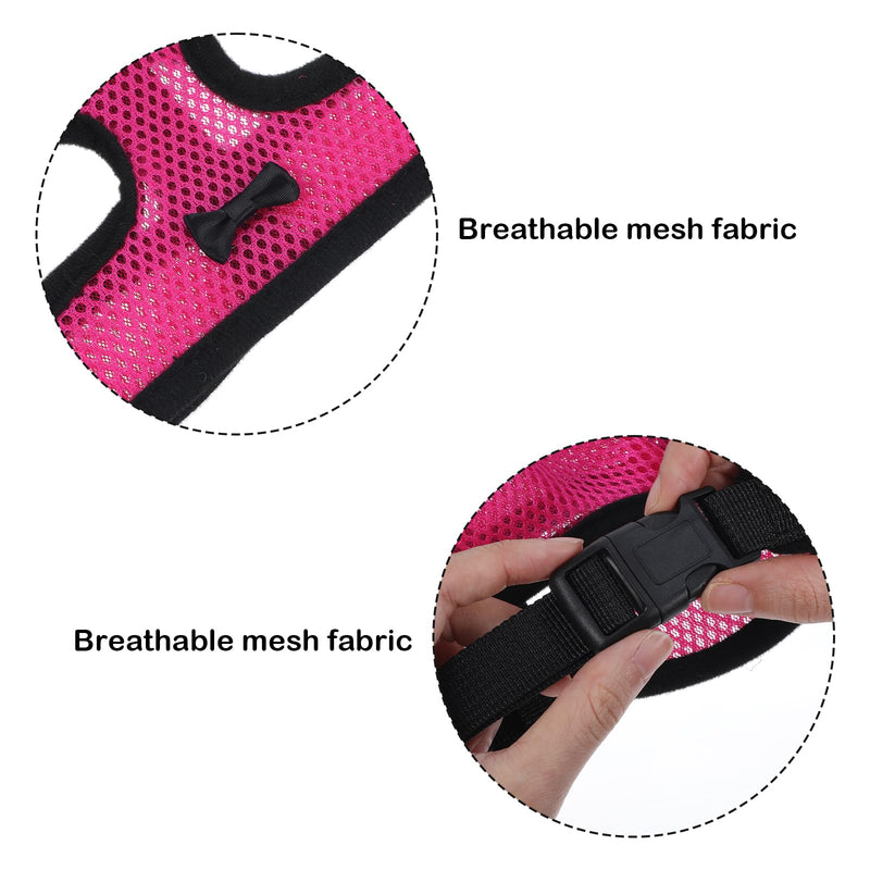 Chicken Harness with Leash Set, Upgraded Double Adjustable Mesh Breathable Chicken Training Harness, Pets Leash for 2.5-3.6 Lb Hens Duck Goose Small Pets Training Walking Supplies (Pink) - PawsPlanet Australia