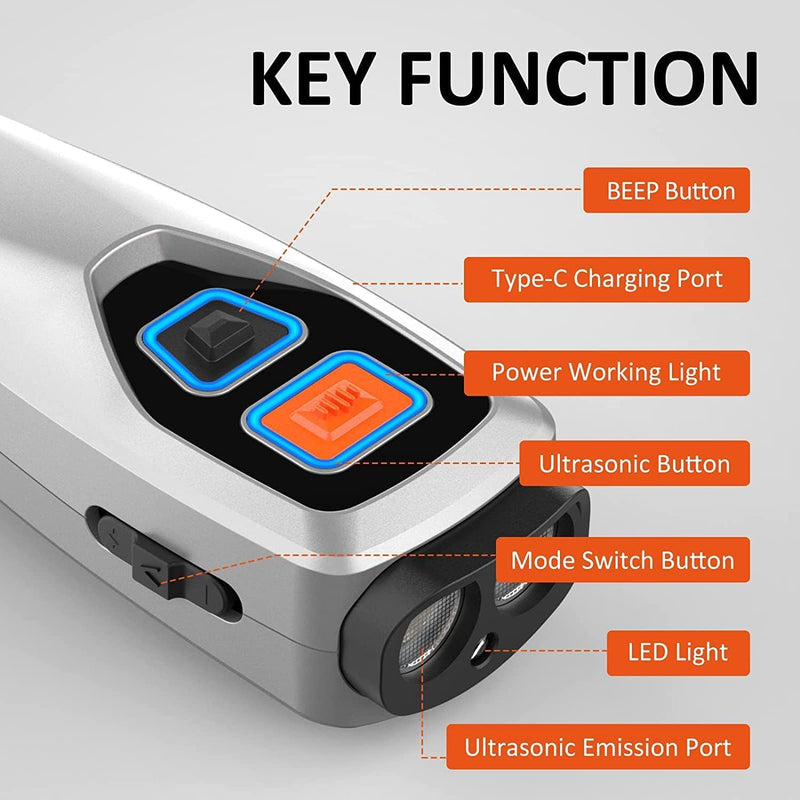 Anti Barking Control Device, Dog Bark Deterrent Devices to Stops Bad Behavior Dog Training Tool, Rechargeable Dog Barking Control Devices with 3 Modes & LED Light Ultrasonic Dog Trainer Indoor Outdoor Sliver Dog Bark Deterrent Devices - PawsPlanet Australia