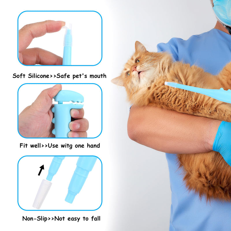 Pet Pill Shooter for Cat Safe Easy Pill Popper Pet Medical Feeding Dispenser Tool Dog Piller Medicine Feeder with 2 Premium Soft Silicone Tips for Cats Puppies and Small Animals - PawsPlanet Australia