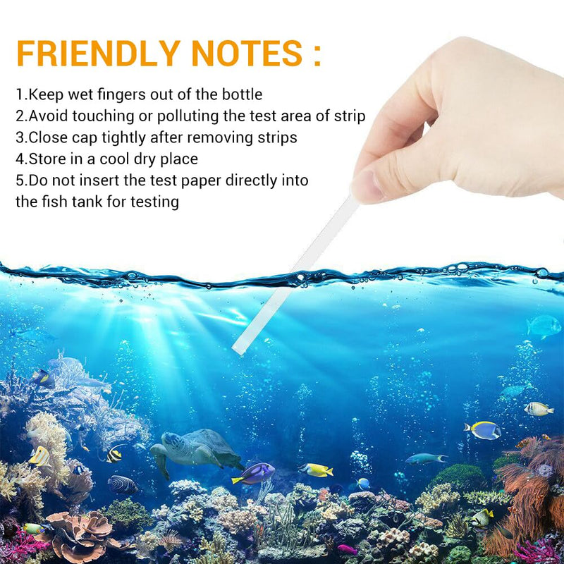 DONGKER 50pcs Aquarium Ammonia Test Strips,NH3/NH4 Test Kit Fast Testing Ammonia for Aquarium/Pond/Pool