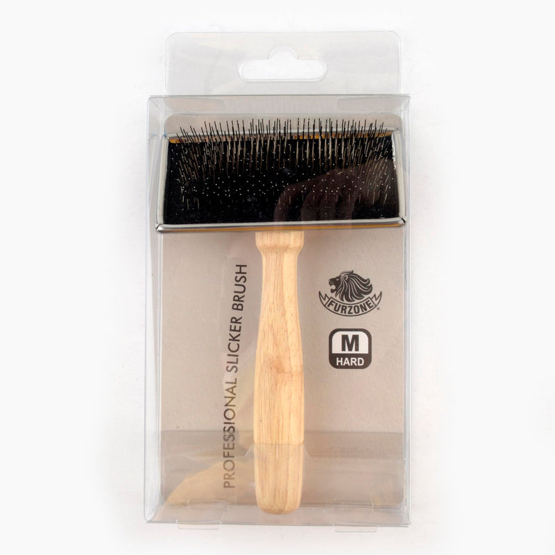 Wooden Slicker Brush - Stainless Steel Hard Pins for Grooming Short-Haired Pets (Size M) Hard Pin / M - PawsPlanet Australia