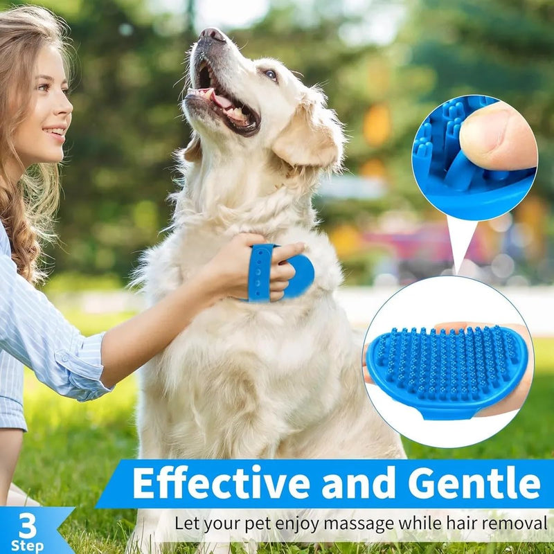 Self Cleaning Slicker Brush, Dog Cat Bunny Pet Grooming Shedding Brush, Easy to Remove Loose Undercoat, Pet Massaging Tool Suitable for Pets with Long or Short Hair (Blue) Blue - PawsPlanet Australia