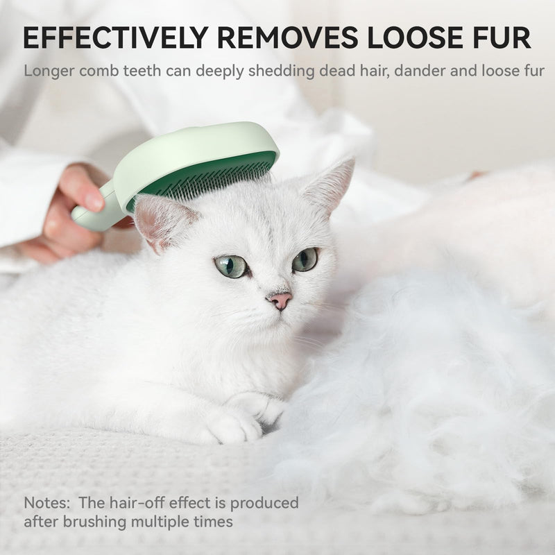 aumuca Cat Brush for Shedding, Cat Brushes for Indoor Cats, Horses Grooming Deshedding Brush for Dog Kitten Horse Massage Removes Loose Fur, Forest Green - PawsPlanet Australia
