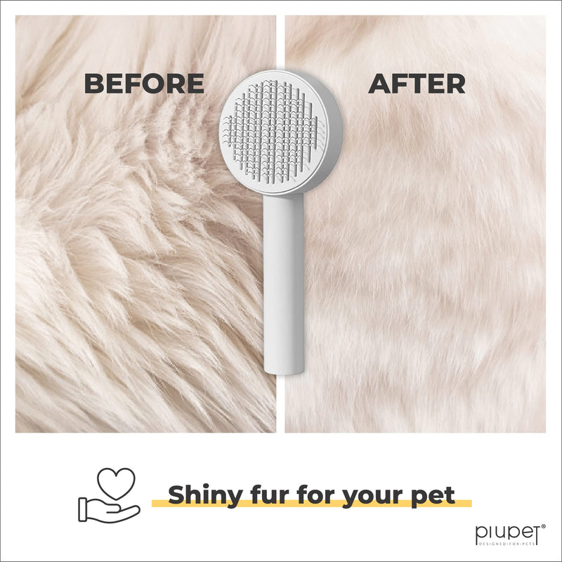 PiuPet® Self Cleaning Pet Hair Brush I Cat Brush | Dog Brush I Pet Hair Remover I Pet Brush I Cat Comb | Dog Comb I Dog Grooming Brush I Cat Grooming Kit | Dog Hair Brush - PawsPlanet Australia