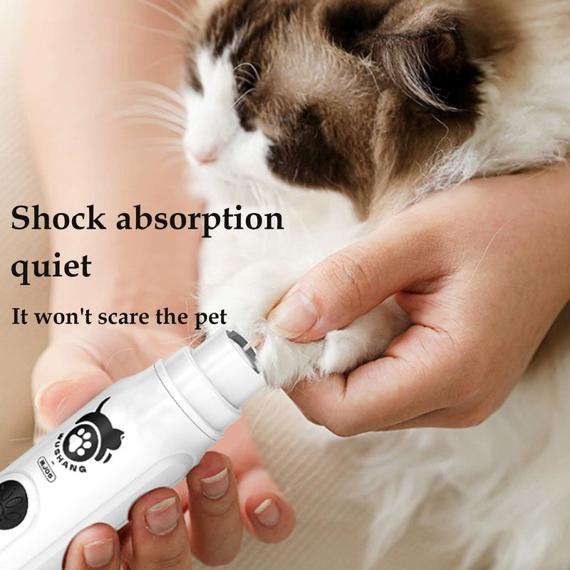 Cat nail grinders & clipper, dog grinder clippers trimmers, for dogs electric best indoor cats painless claw care nails with guard light, quiet grooming led pet cutter, small rechargeable (Black) Black - PawsPlanet Australia