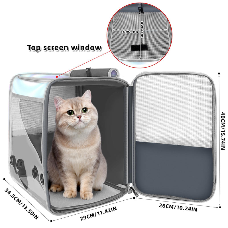 Cat Backpack Pet Carrier Backpack for Small Cats and Dogs, Dog Carrier Backpack with Inner Safety Leash Can be Used for Travel colorful - PawsPlanet Australia
