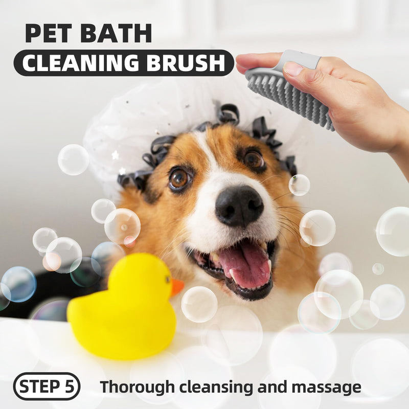 Dog Brush for Shedding, 7 PCS Dog Grooming Brush Kit, Undercoat Rake, Slicker Brush, Deshedding Comb, Bath Brush, Nail Clipper for Long & Short Haired Dogs & Cats, Black A-Black