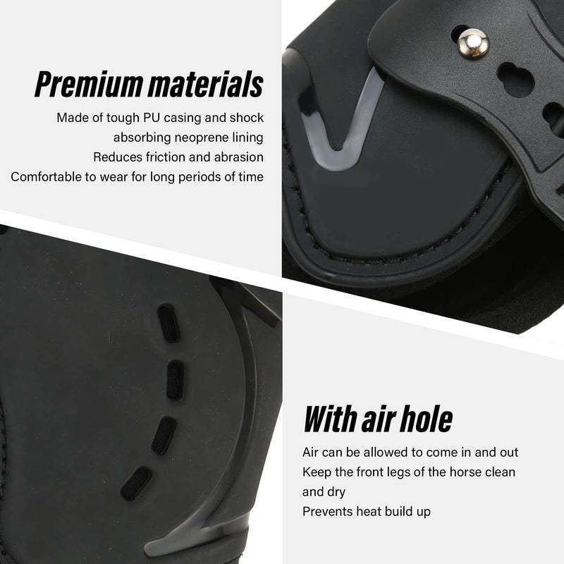 Zerodis Horse Boots, Lightweight Horse Tendon Boots Breathable Wearproof Fetlock Boots with Adjustable Buckle Brace Guard Boots for Horse Boots Pairs of 2 (Large) Large - PawsPlanet Australia