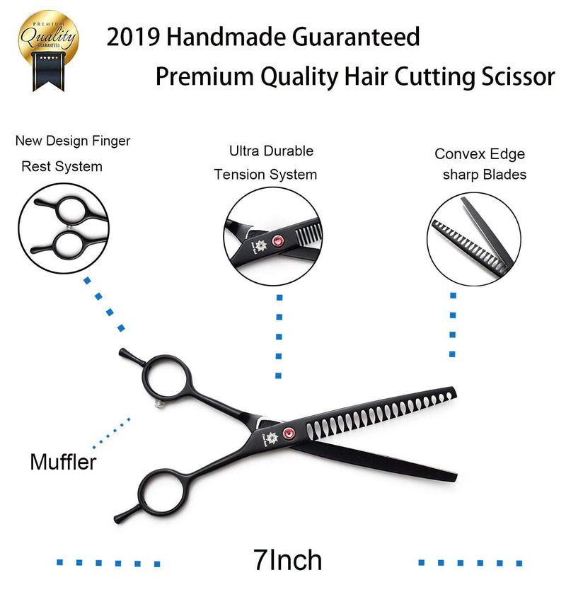 Dream Reach Professional 7.0'' Curved Chunker Scissors for Dogs and Cats Chunker Shear - PawsPlanet Australia