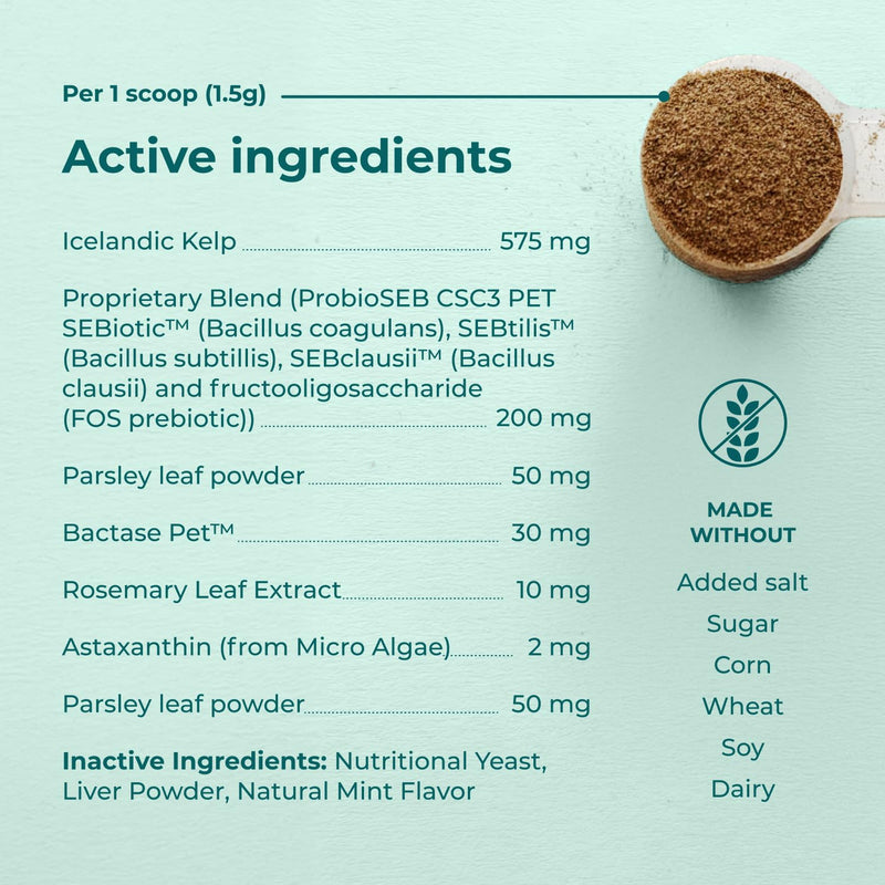 Googipet Dental Powder for Dogs Teeth Cleaning - Dog Dental Powder Breath Freshener & Plaque Remover - Tartar Remover for Dogs & Dog Breath Freshener Plaque Off W/Kelp, Parsley, Rosemary, & Mint