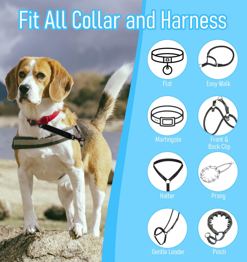 Prong Collar Safety Clip, Handmade Backup Prong Collar for Dogs with Double-Ended Clasp, Secure Connector for Prongs Pinch Collars Leash Harness Accessories (Black) - PawsPlanet Australia